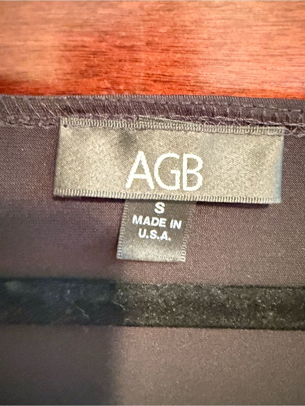AGB Black Draped Neck Top with Embellished Shoulders - Picture 5 of 5